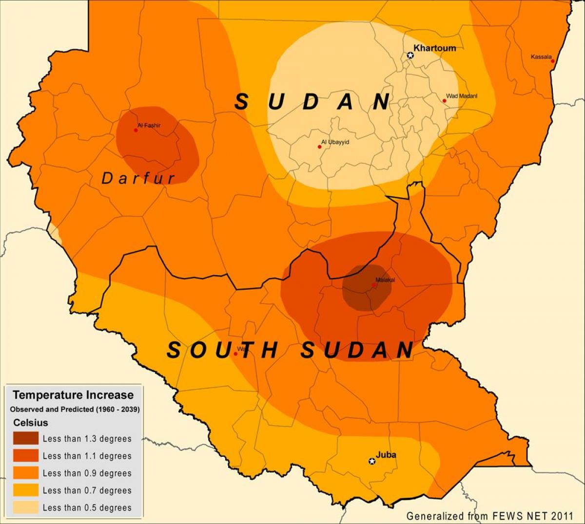 Mapa Sudan klima