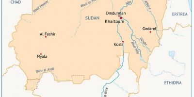 Mapa Sudan ibaiaren
