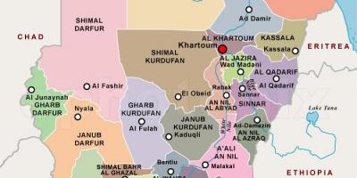 Mapa Sudango eskualde
