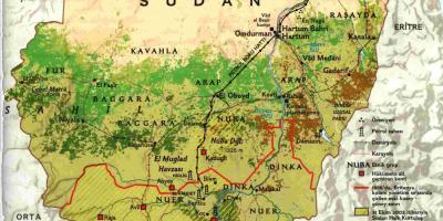 Mapa Sudango geografia